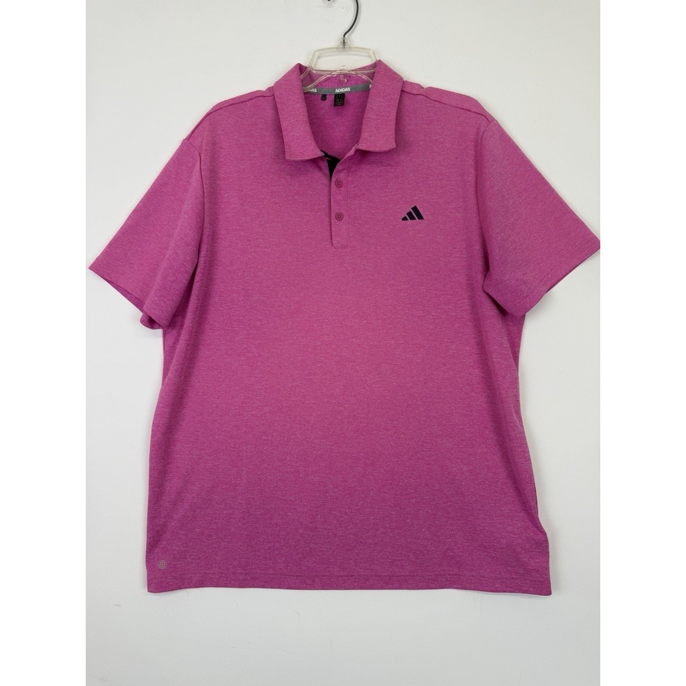 Adidas Golf Polo Shirt Pink Short Sleeve Performance men's XL